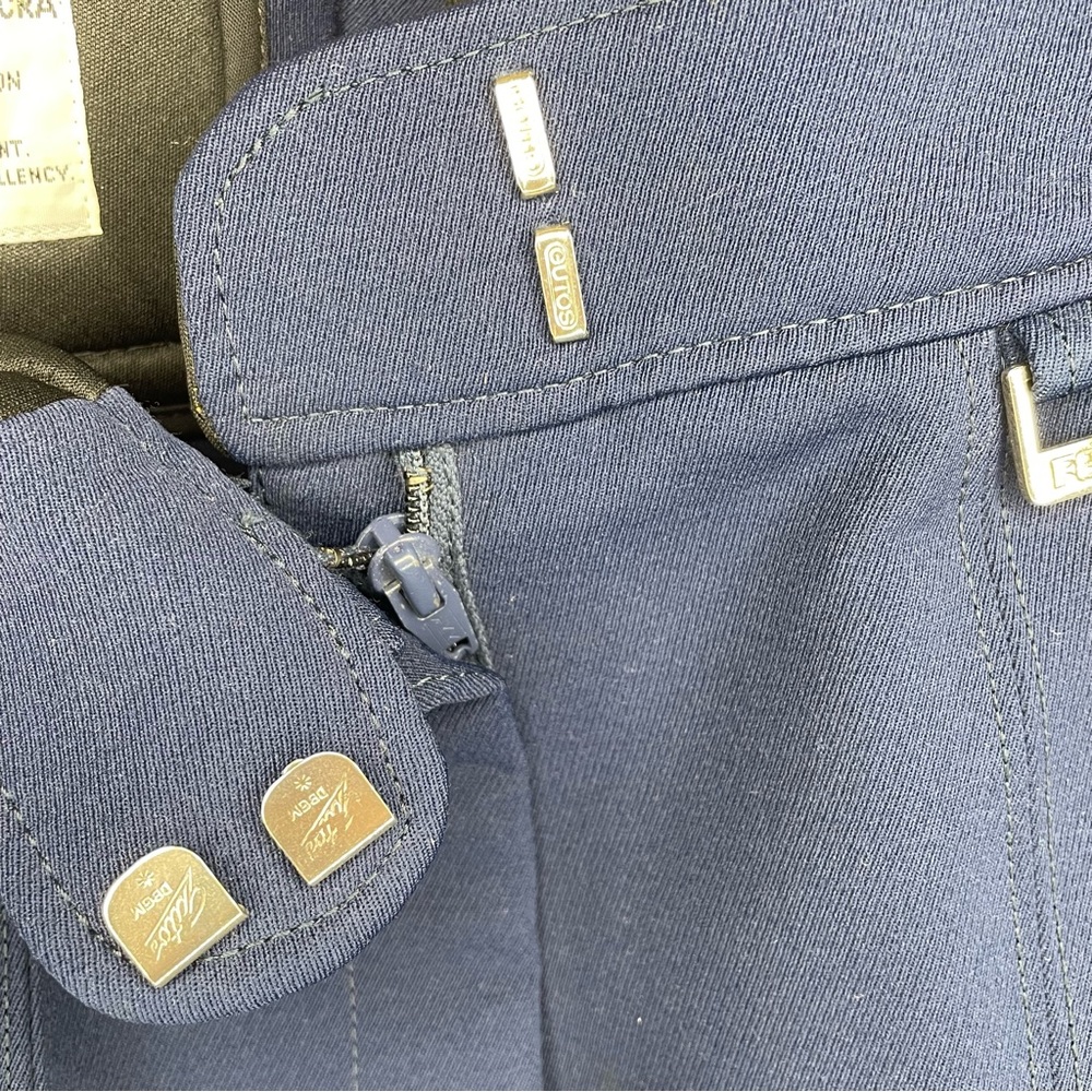 FERA Ski Snowboard Pant Wool Blend Stirrup Size 12R Navy Blue EUC Vintage - Picture 6 of 8